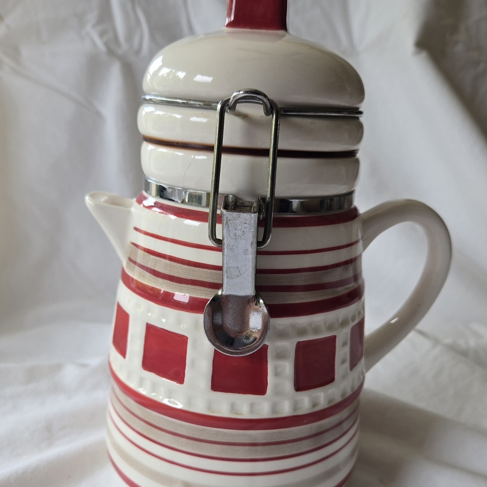 Lighthouse Canister Made To Look Like A Teapot.
